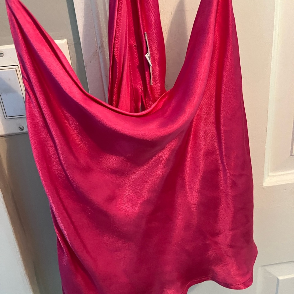 Sleek Pink Satin Camisole